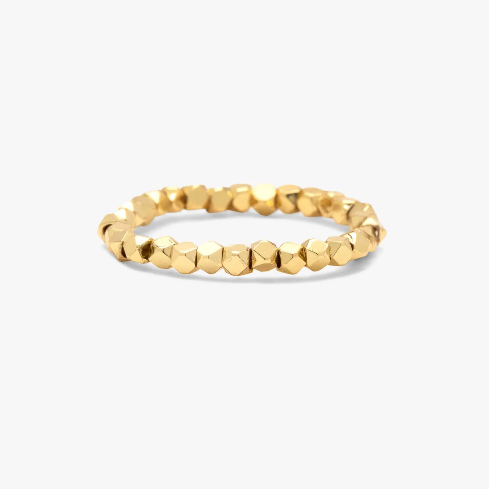 1017-faceted-gold-bead-stretch-ring-1.webp Faceted Gold Bead Stretch Ring