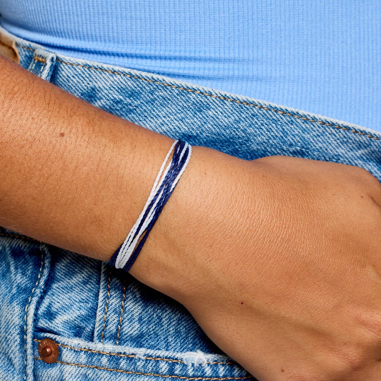 Navy & White Bracelet