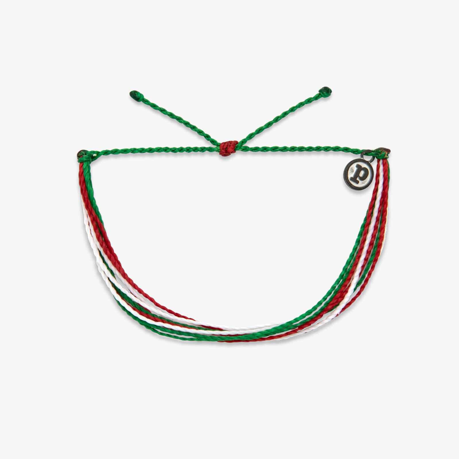 1360-red-green-white-bracelet-1.jpg Red, Green & White Bracelet