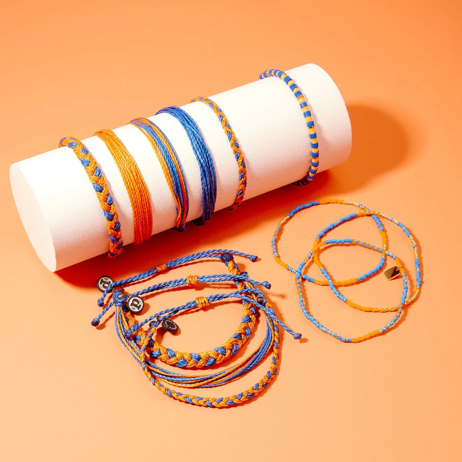 Blue & Orange Stretch Bracelet