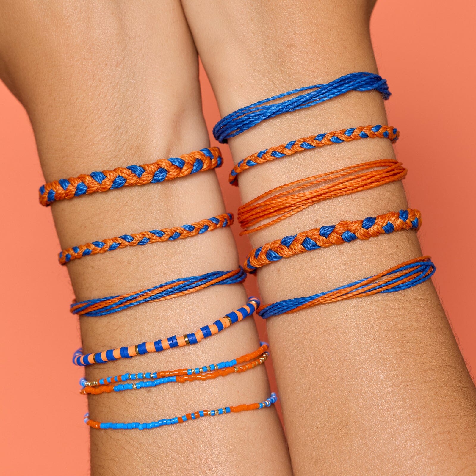 Blue & Orange Stretch Bracelet