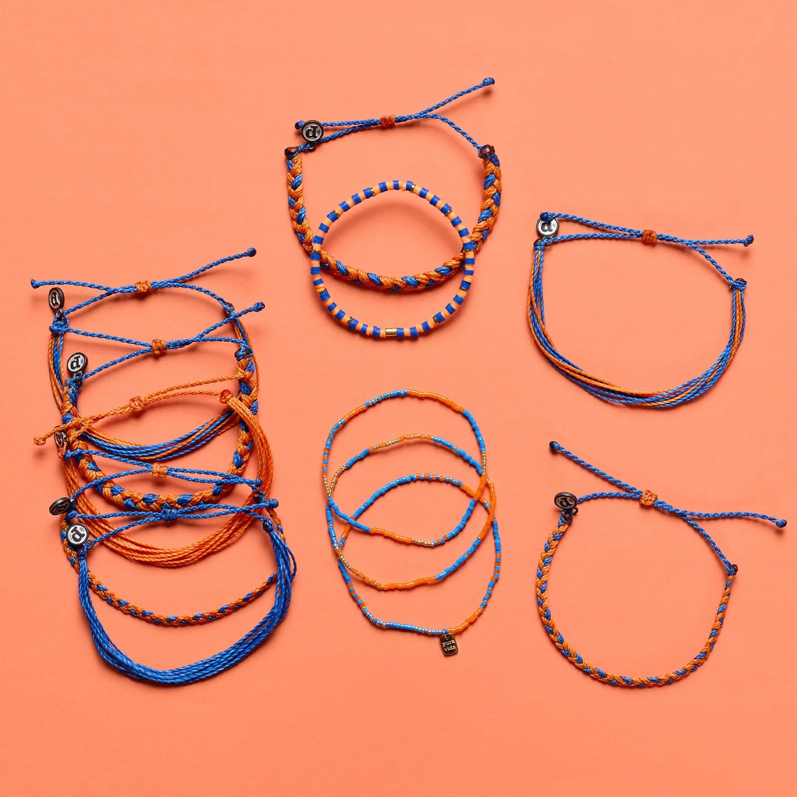 Blue & Orange Stretch Bracelet