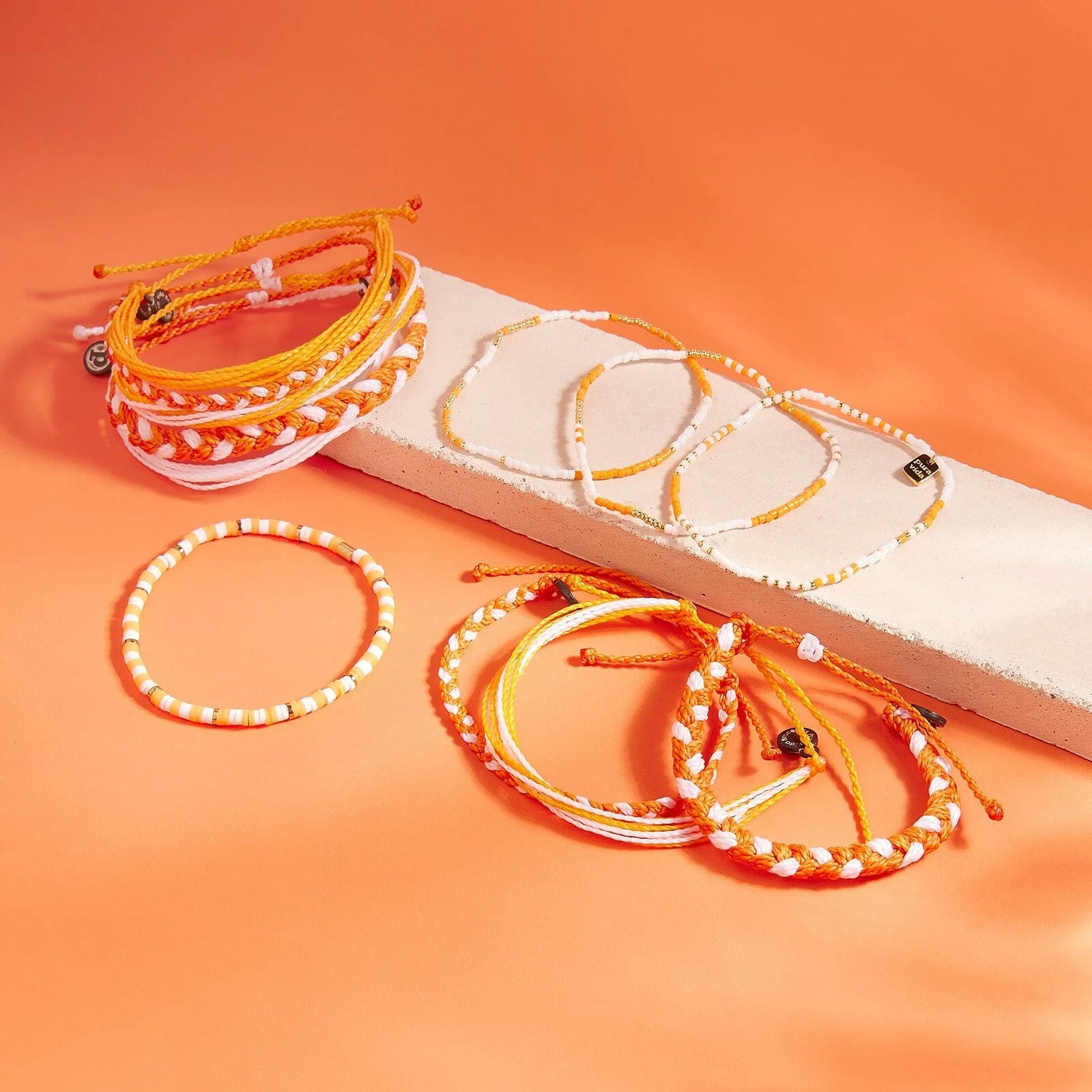 1470-orange-white-stretch-bracelet-3.webp Orange & White Stretch Bracelet
