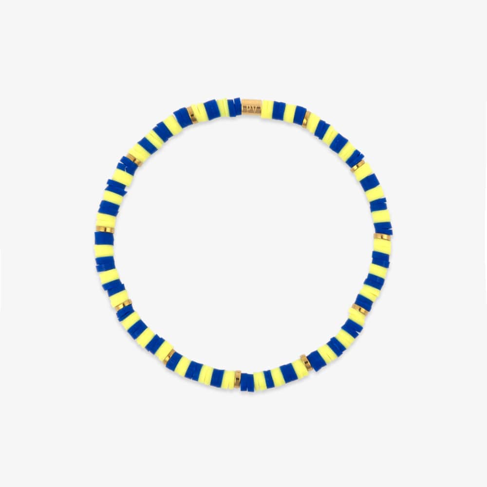 1484-light-blue-yellow-stretch-bracelet-1.jpg Light Blue & Yellow Stretch Bracelet