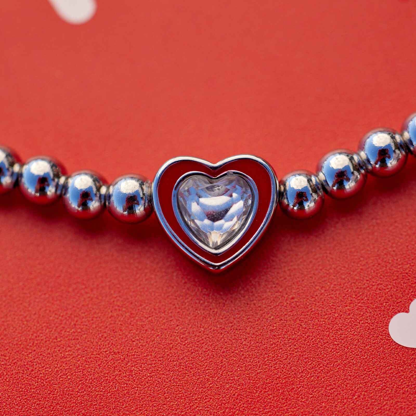 1717-stone-enamel-heart-stretch-bracelet-3.jpg Stone & Enamel Heart Stretch Bracelet