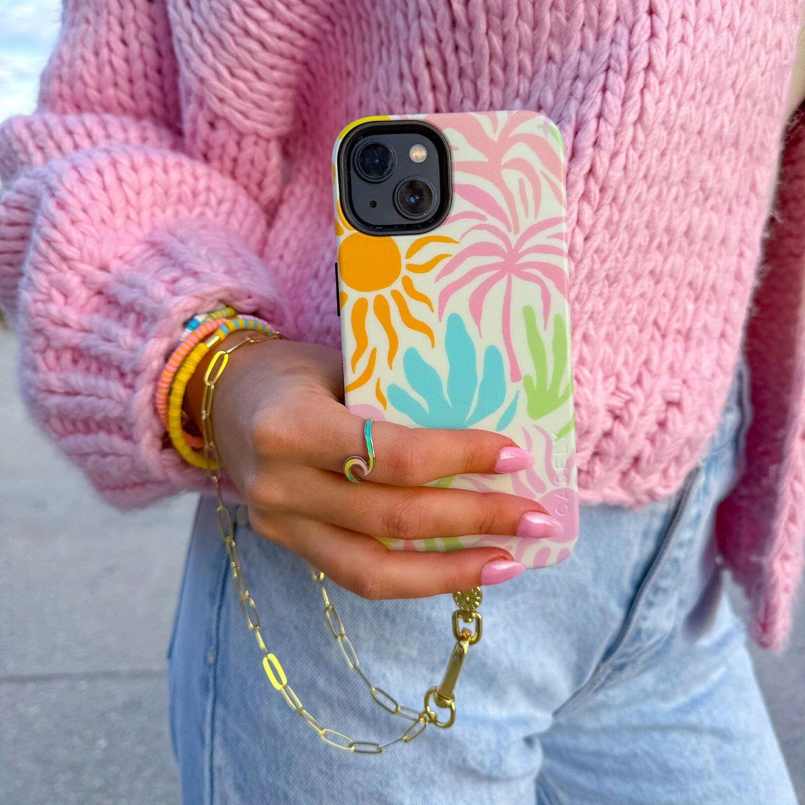 Paperclip Chain Wristlet Phone Chain