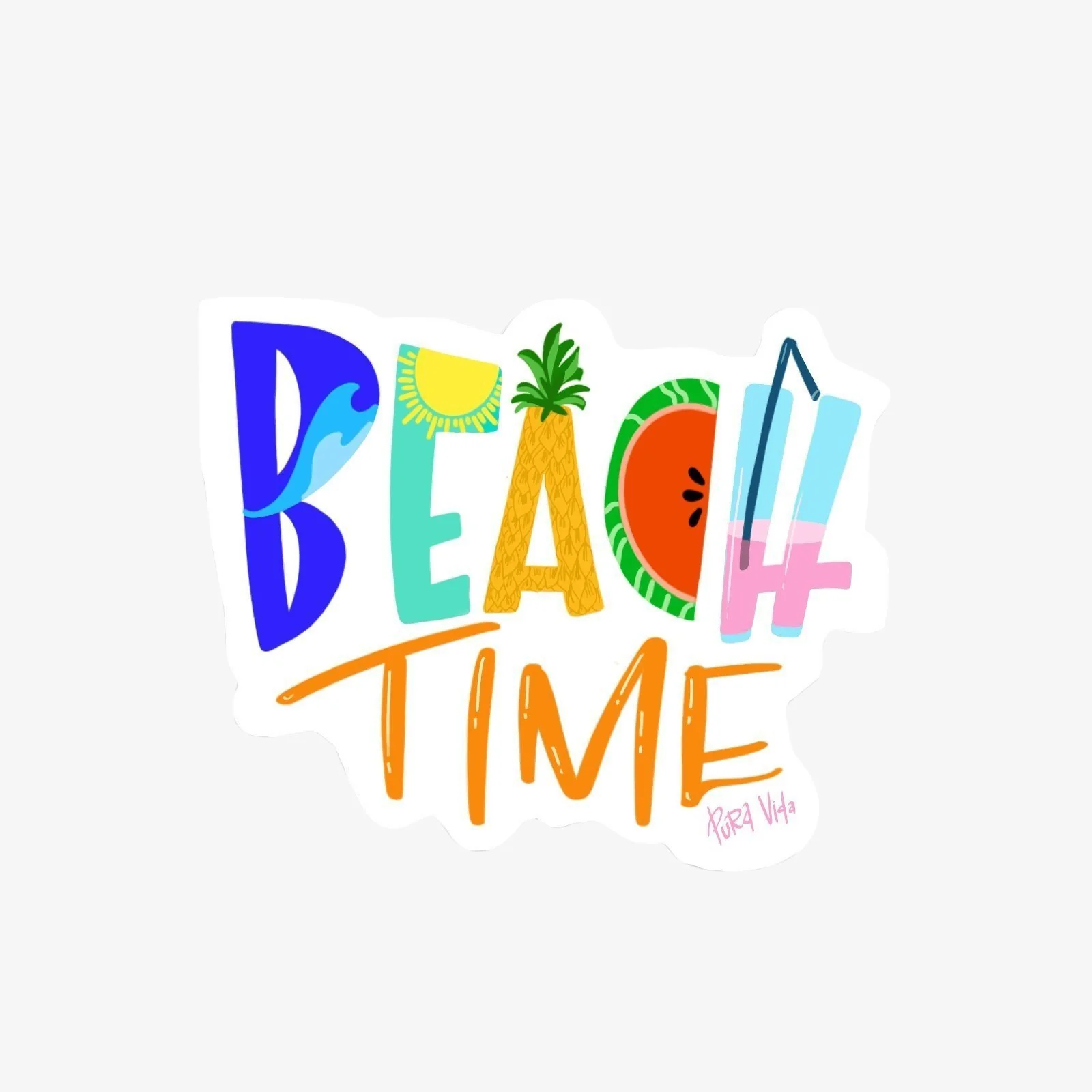 1750-beach-time-sticker-1.webp Beach Time Sticker