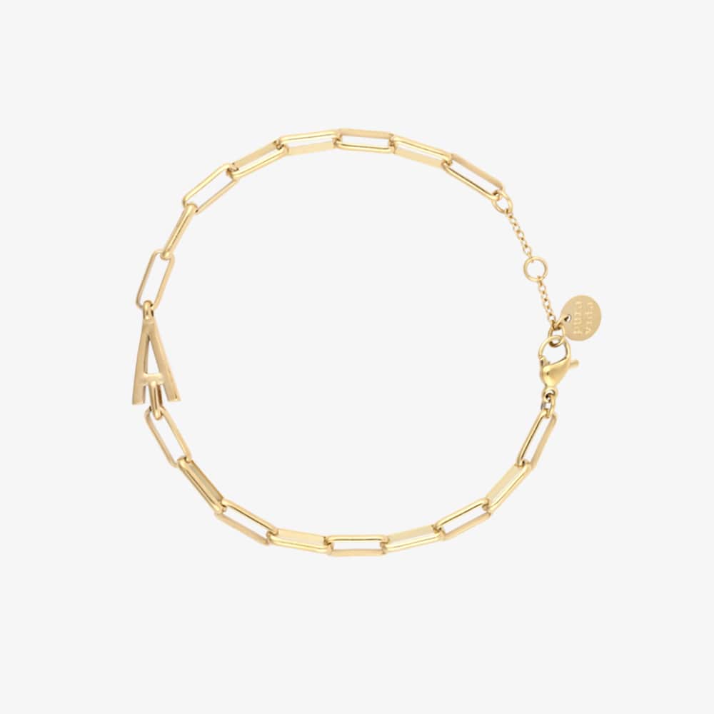 1971-initial-paperclip-chain-bracelet-1.jpg Initial Paperclip Chain Bracelet