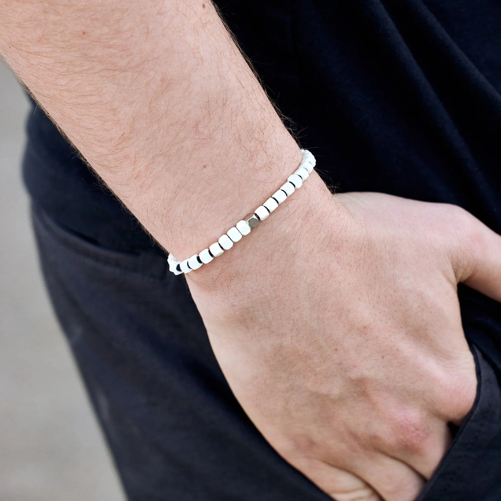 2149-men-s-coated-hematite-stretch-bracelet-4.webp Men's Coated Hematite Stretch Bracelet