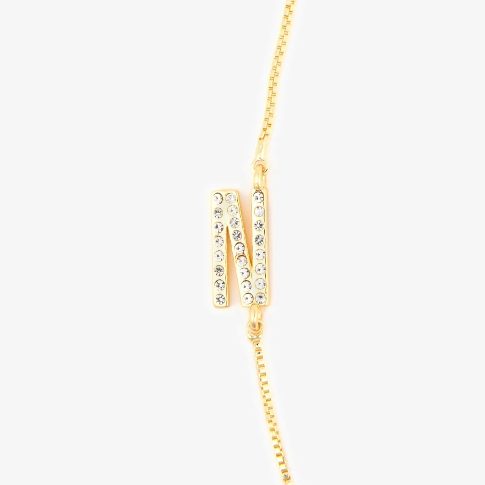 Pavé Initial Box Chain Choker