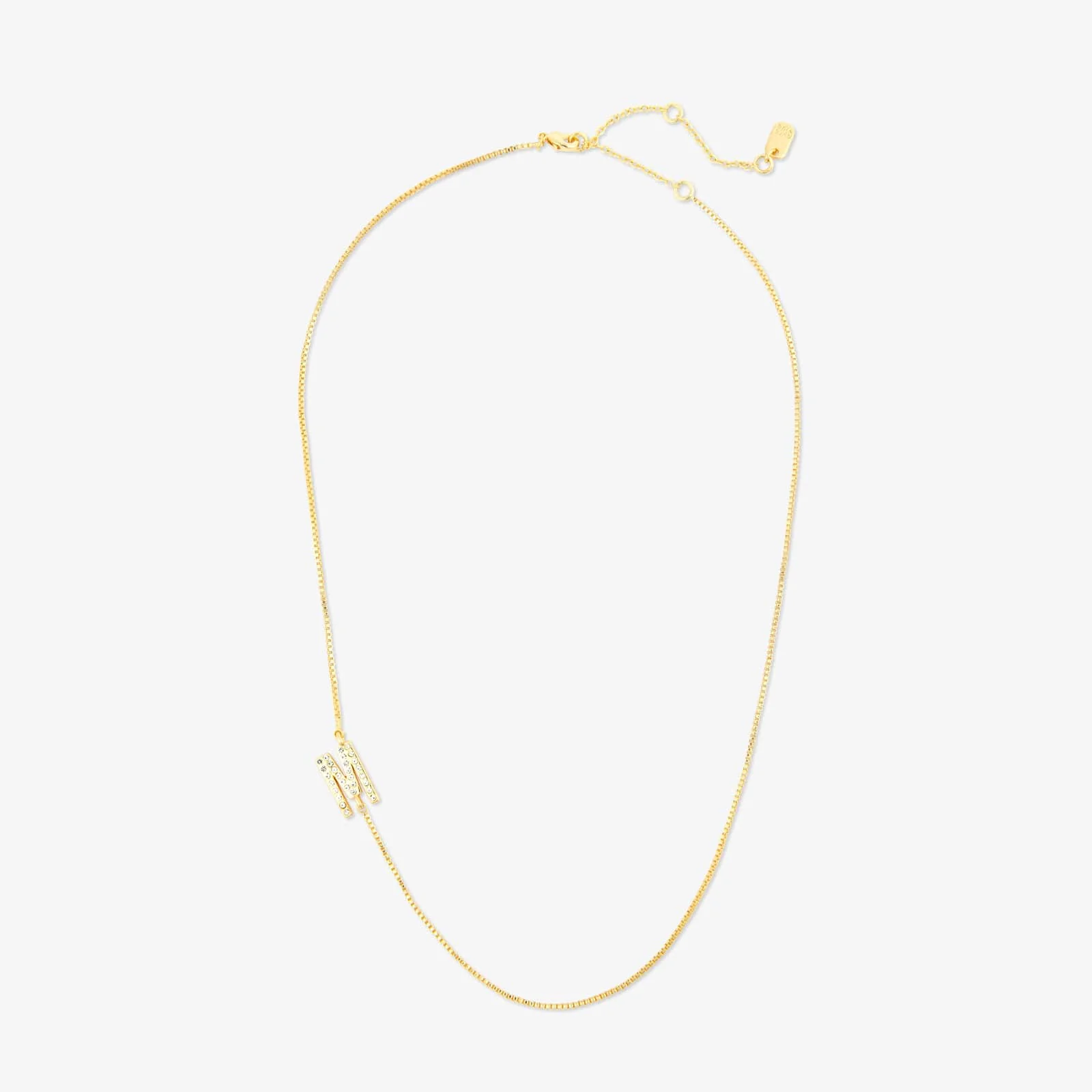 Pavé Initial Box Chain Choker