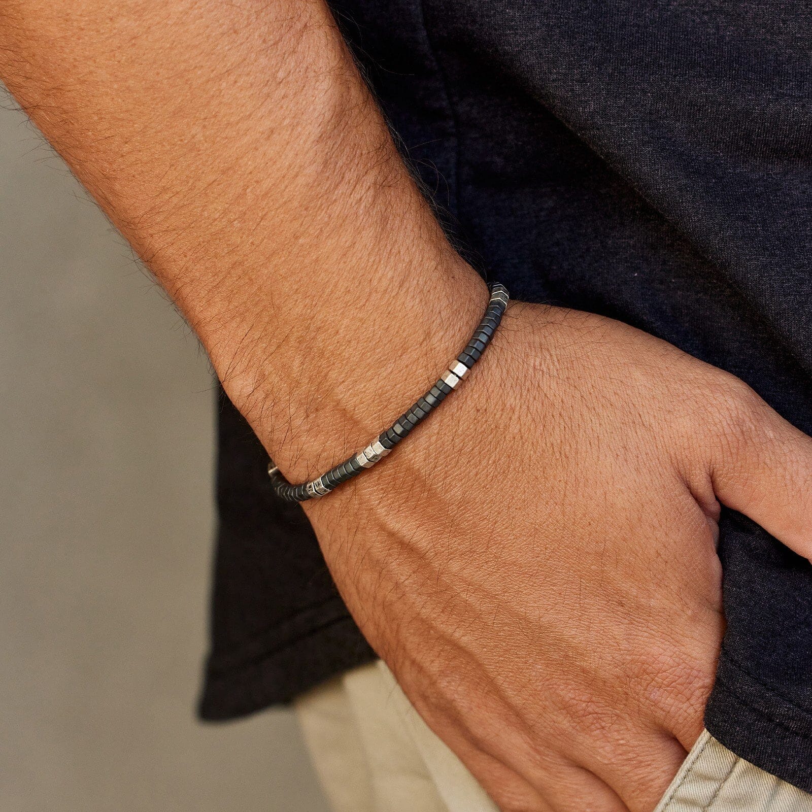 2189-men-s-faceted-pyrite-stretch-bracelet-4.jpg Men's Faceted Pyrite Stretch Bracelet
