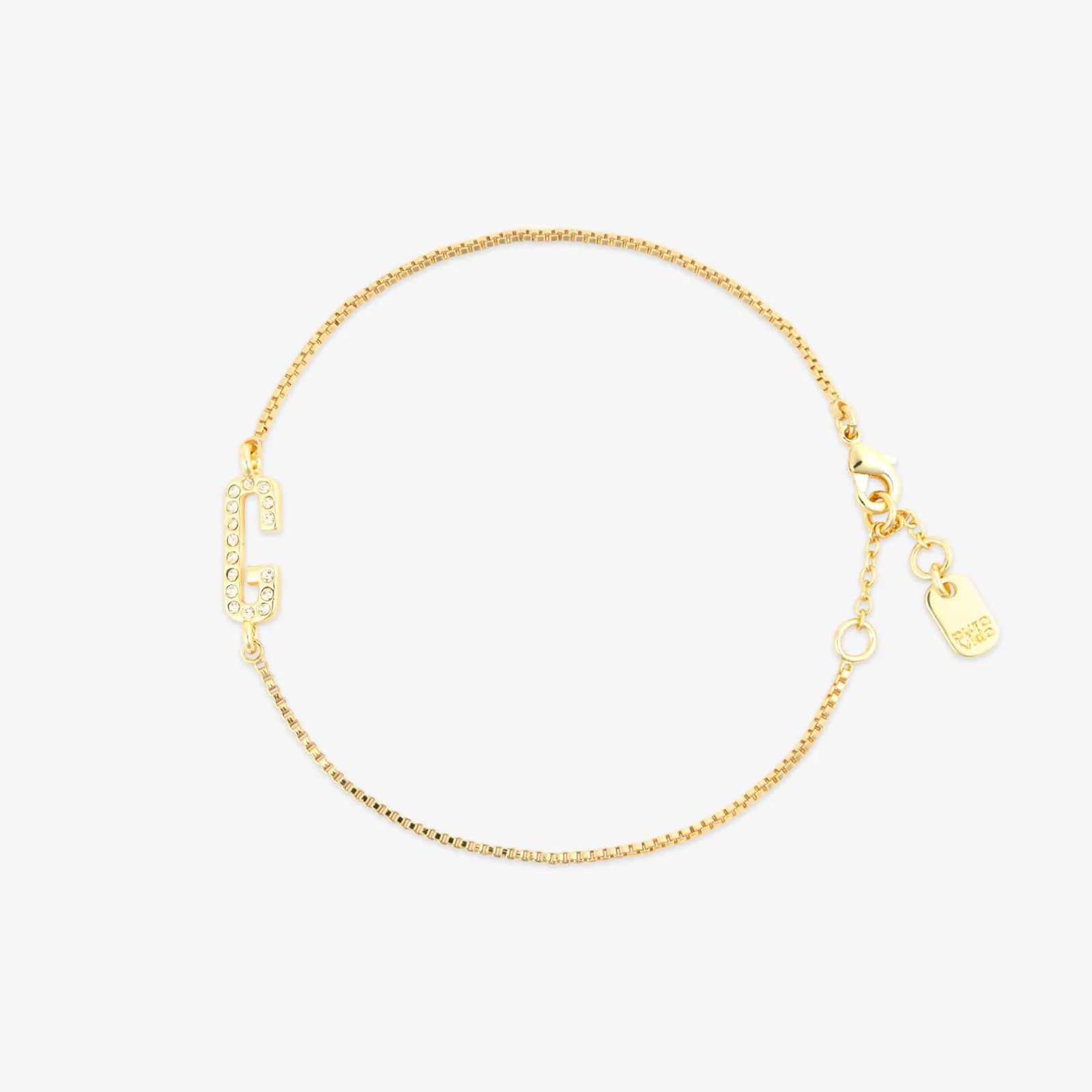 Pavé Initial Chain Bracelet