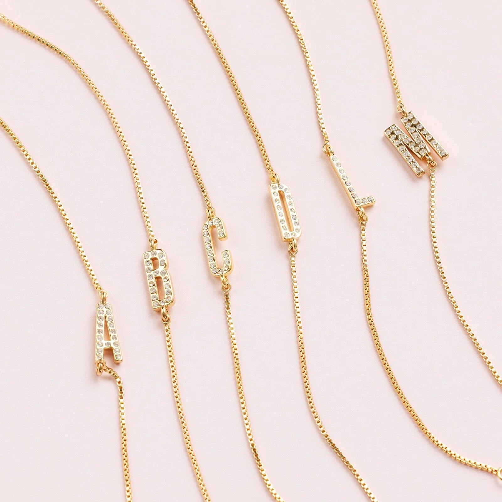 Pavé Initial Chain Bracelet