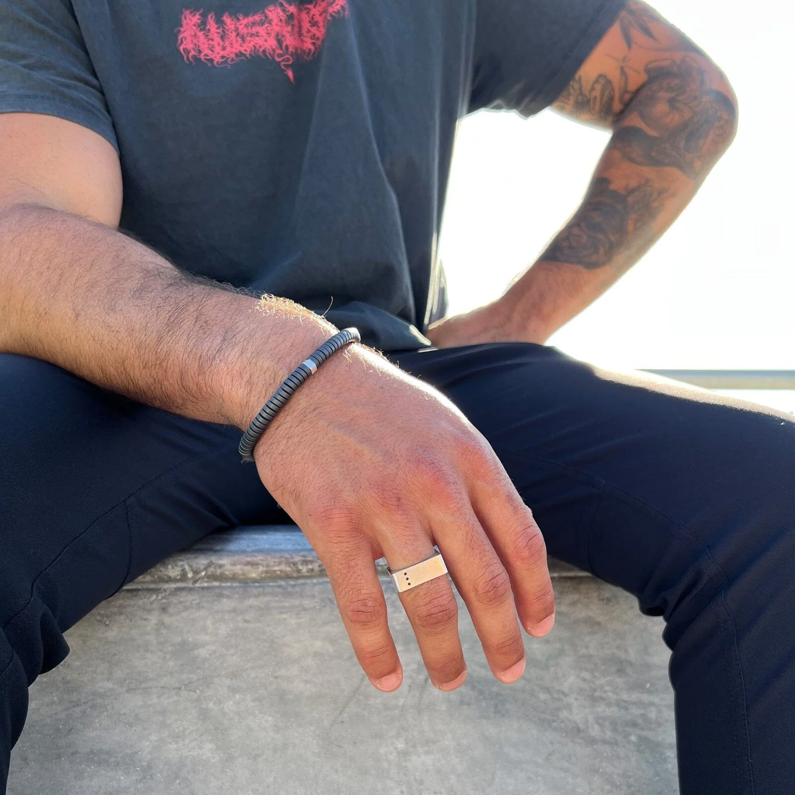 2229-men-s-black-gunmetal-stone-bracelet-5.webp Men's Black Gunmetal Stone Bracelet