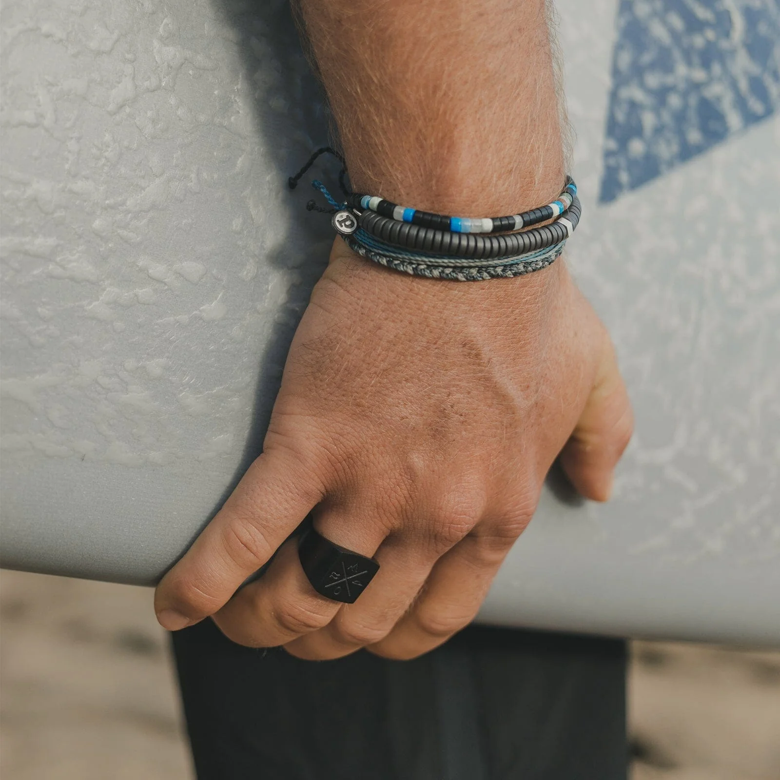 2229-men-s-black-gunmetal-stone-bracelet-6.webp Men's Black Gunmetal Stone Bracelet