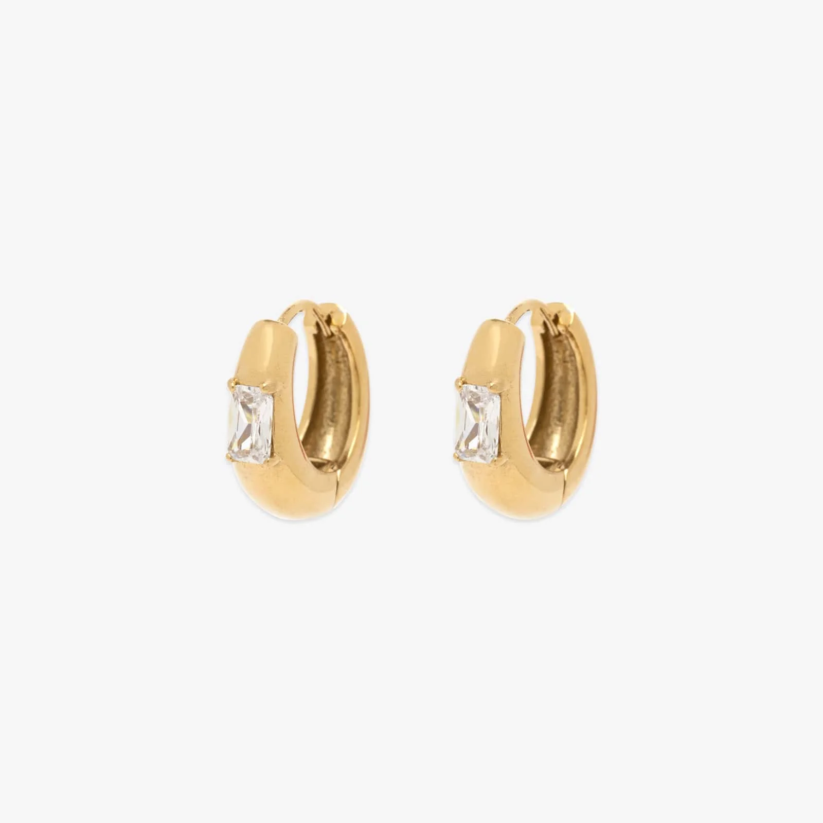 2255-dome-with-stone-hoop-earrings-1.webp Dome With Stone Hoop Earrings