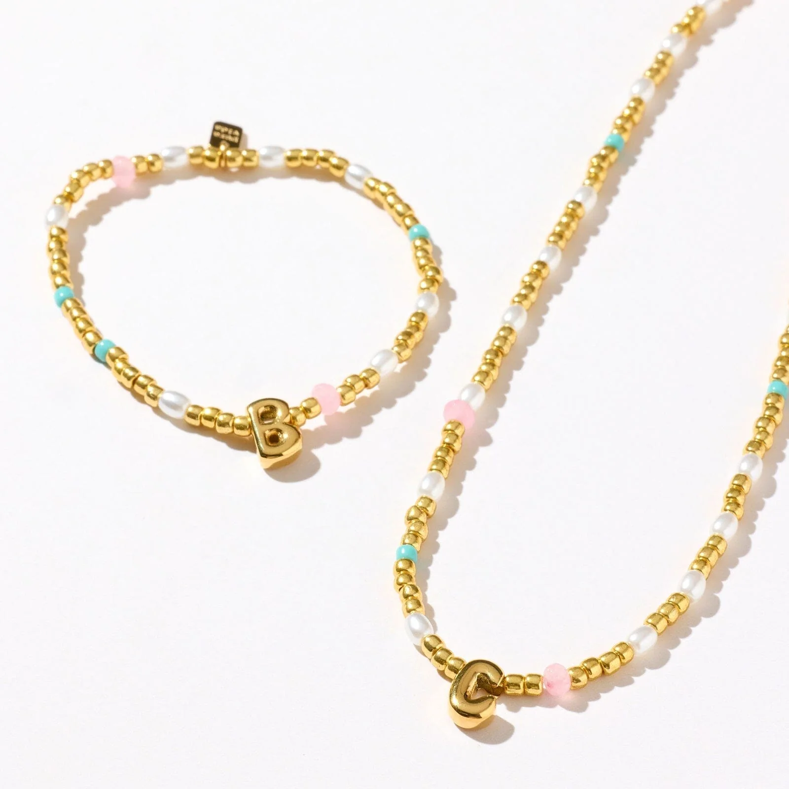 2263-initial-pearl-seed-bead-stretch-bracelet-9.webp Initial Pearl & Seed Bead Stretch Bracelet