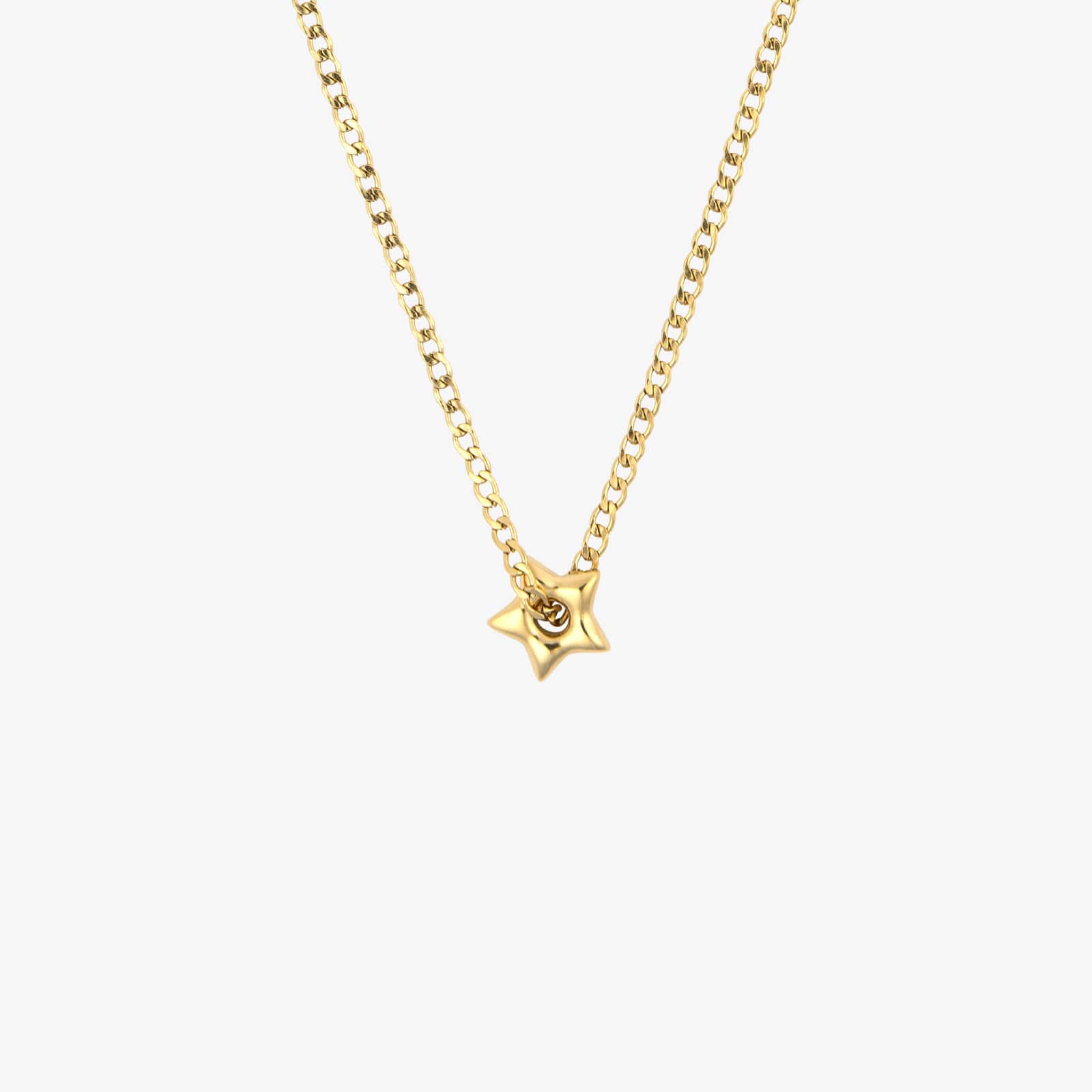 2272-puffy-star-chain-necklace-1.jpg Puffy Star Chain Necklace