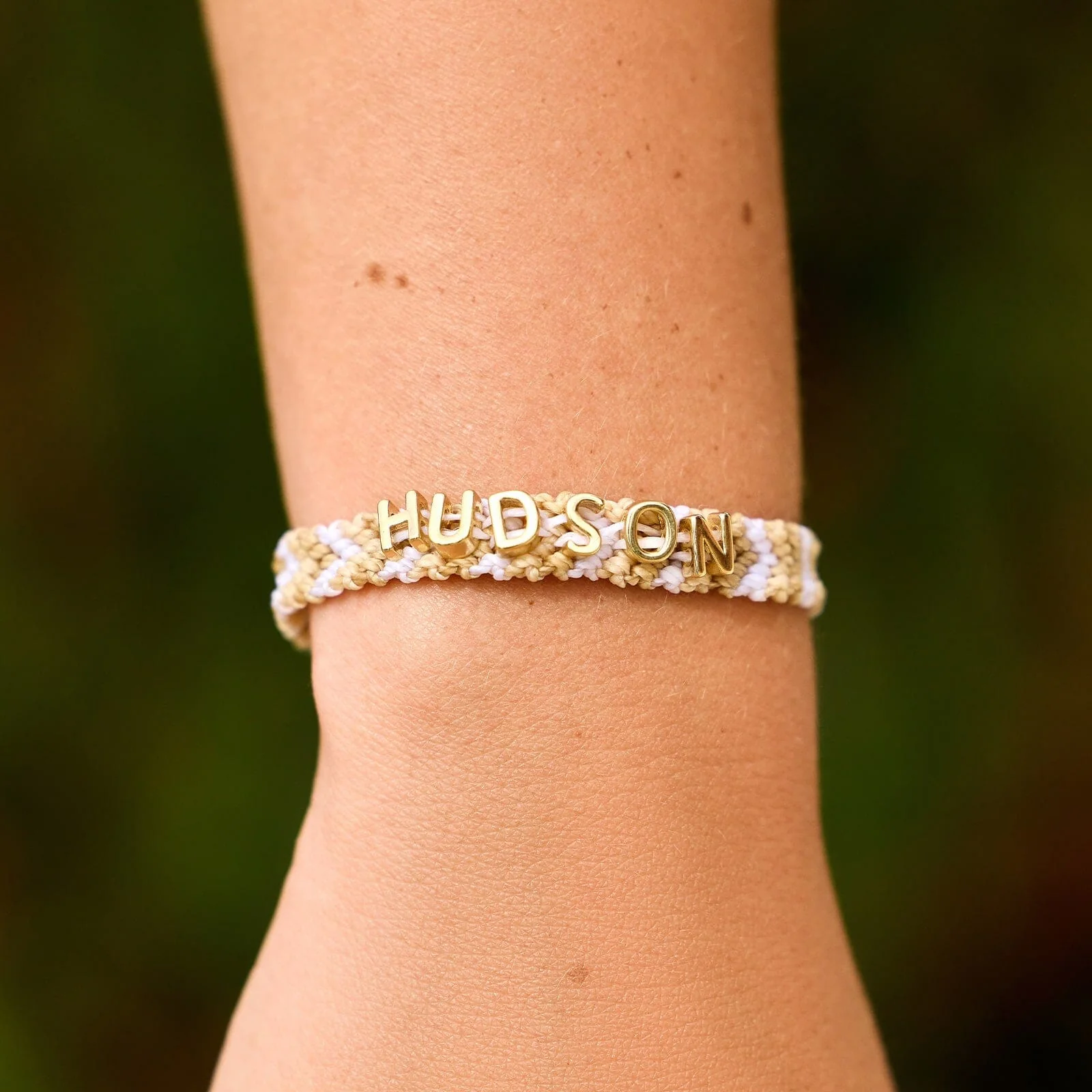 Neutral Woven Chevron Bracelet