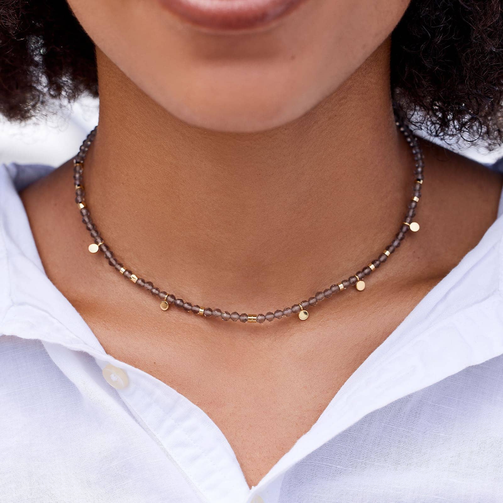 302-smokey-quartz-beaded-choker-3.jpg Smokey Quartz Beaded Choker