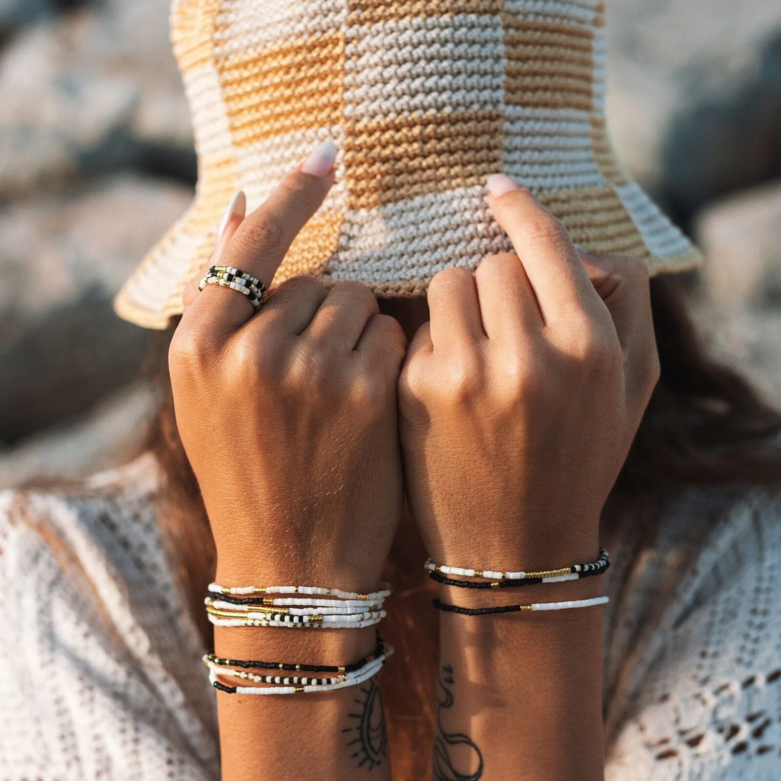 404-monochrome-stretch-bracelet-set-of-8-3.webp Monochrome Stretch Bracelet Set of 8
