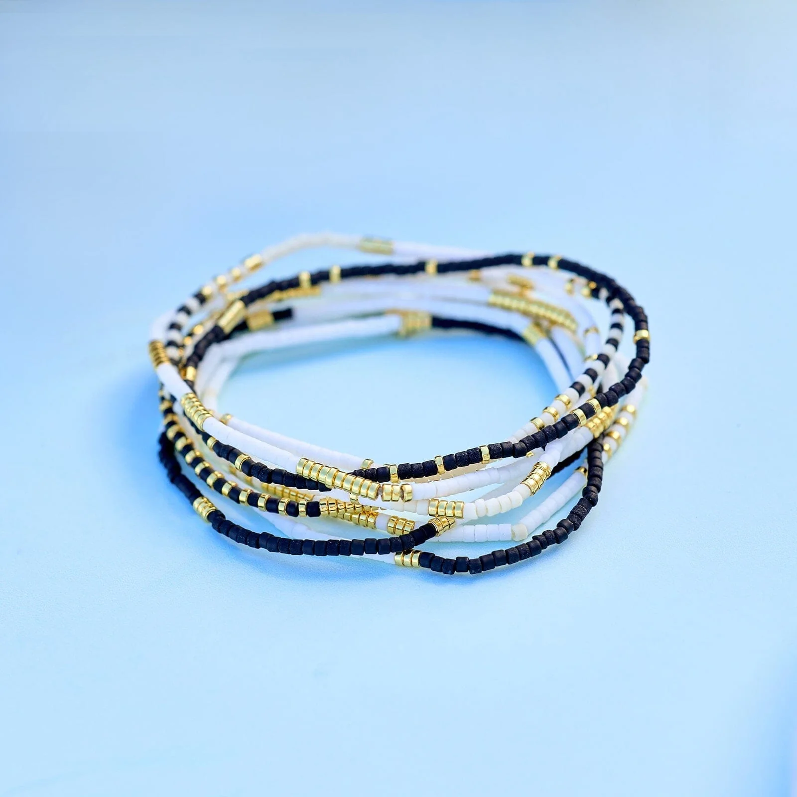 404-monochrome-stretch-bracelet-set-of-8-4.webp Monochrome Stretch Bracelet Set of 8