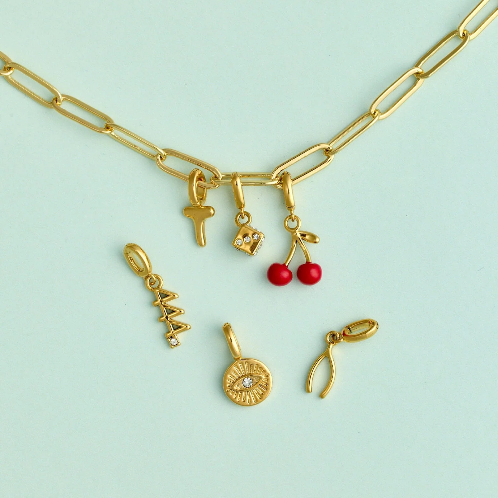 Harper Wishbone Charm