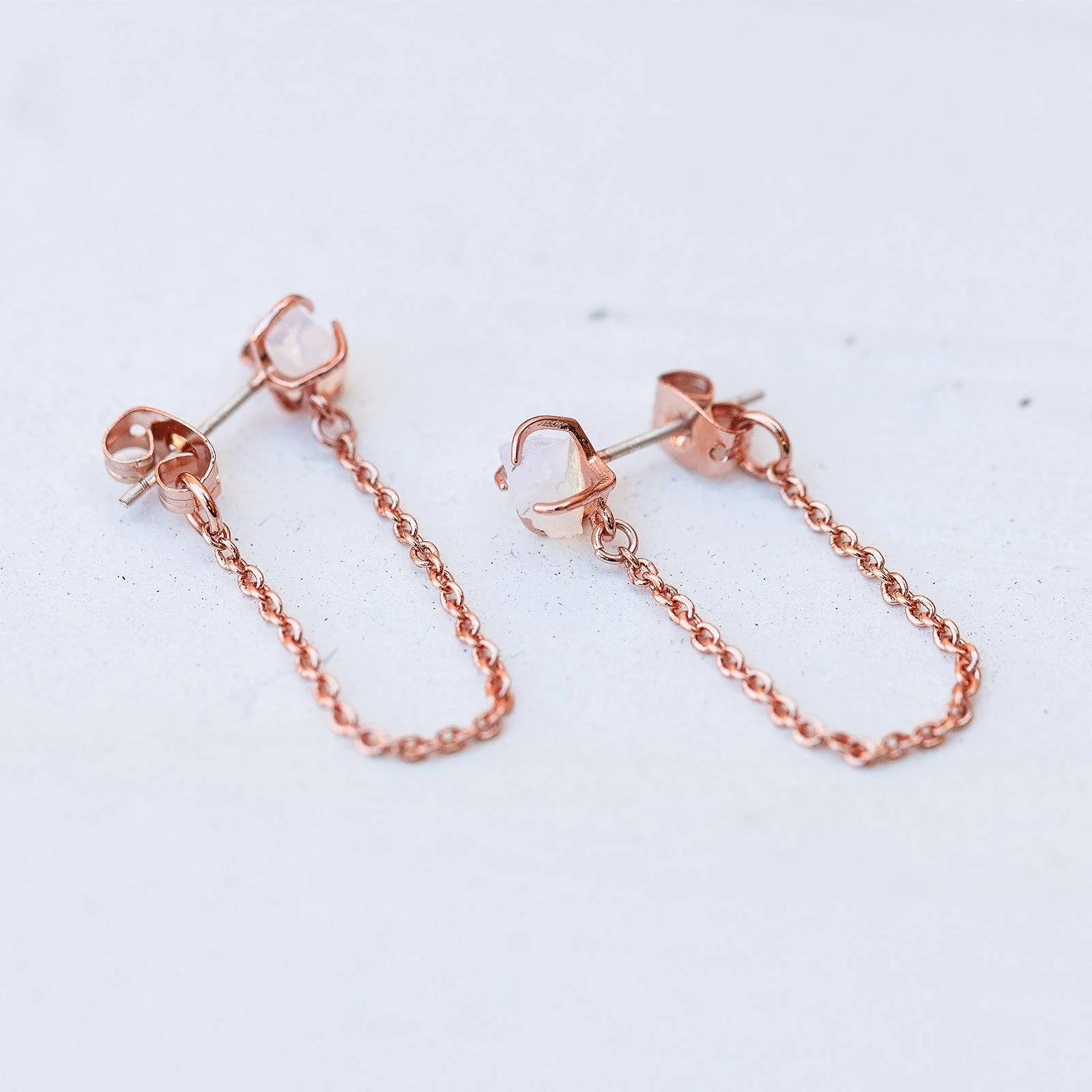 583-raw-gem-chain-wrap-earrings-4.webp Raw Gem Chain Wrap Earrings