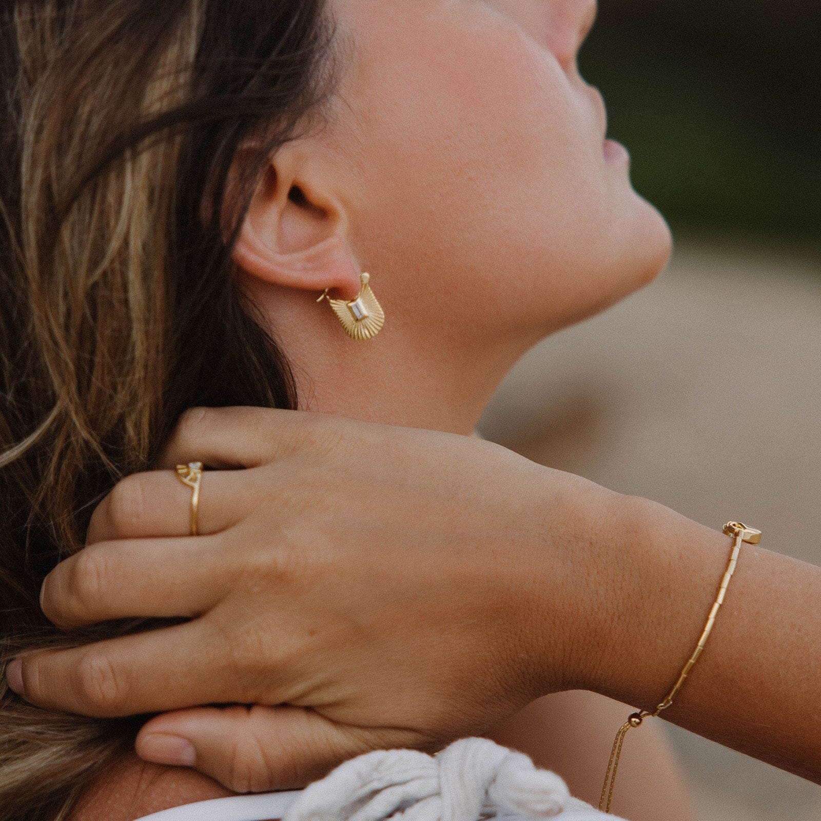 643-baguette-sunburst-hoop-earrings-8.jpg Baguette Sunburst Hoop Earrings