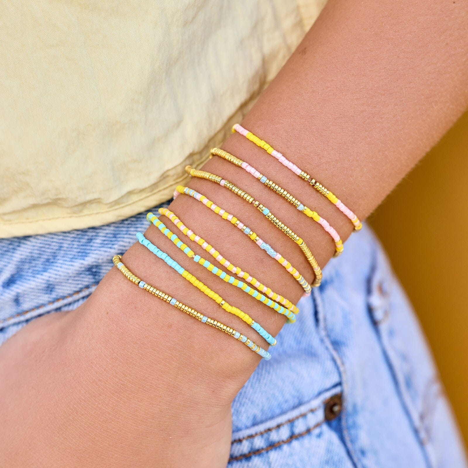 659-mixed-bead-sunset-beach-stretch-bracelet-set-of-8-4.jpg Mixed Bead Sunset Beach Stretch Bracelet Set of 8