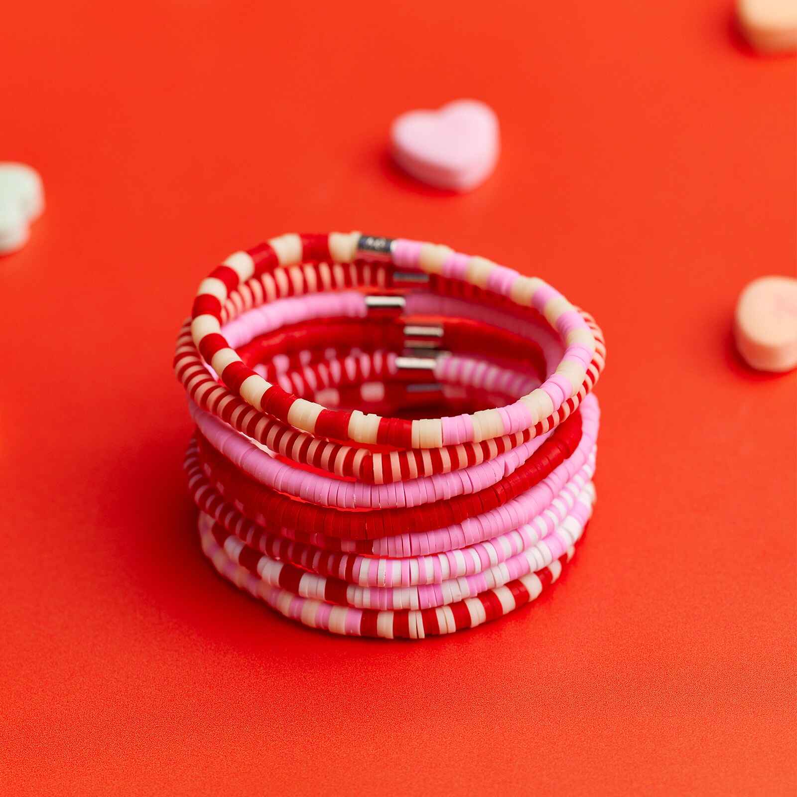 666-vacation-vibes-pink-moment-stretch-bracelet-set-of-8-2.jpg Vacation Vibes Pink Moment Stretch Bracelet Set of 8