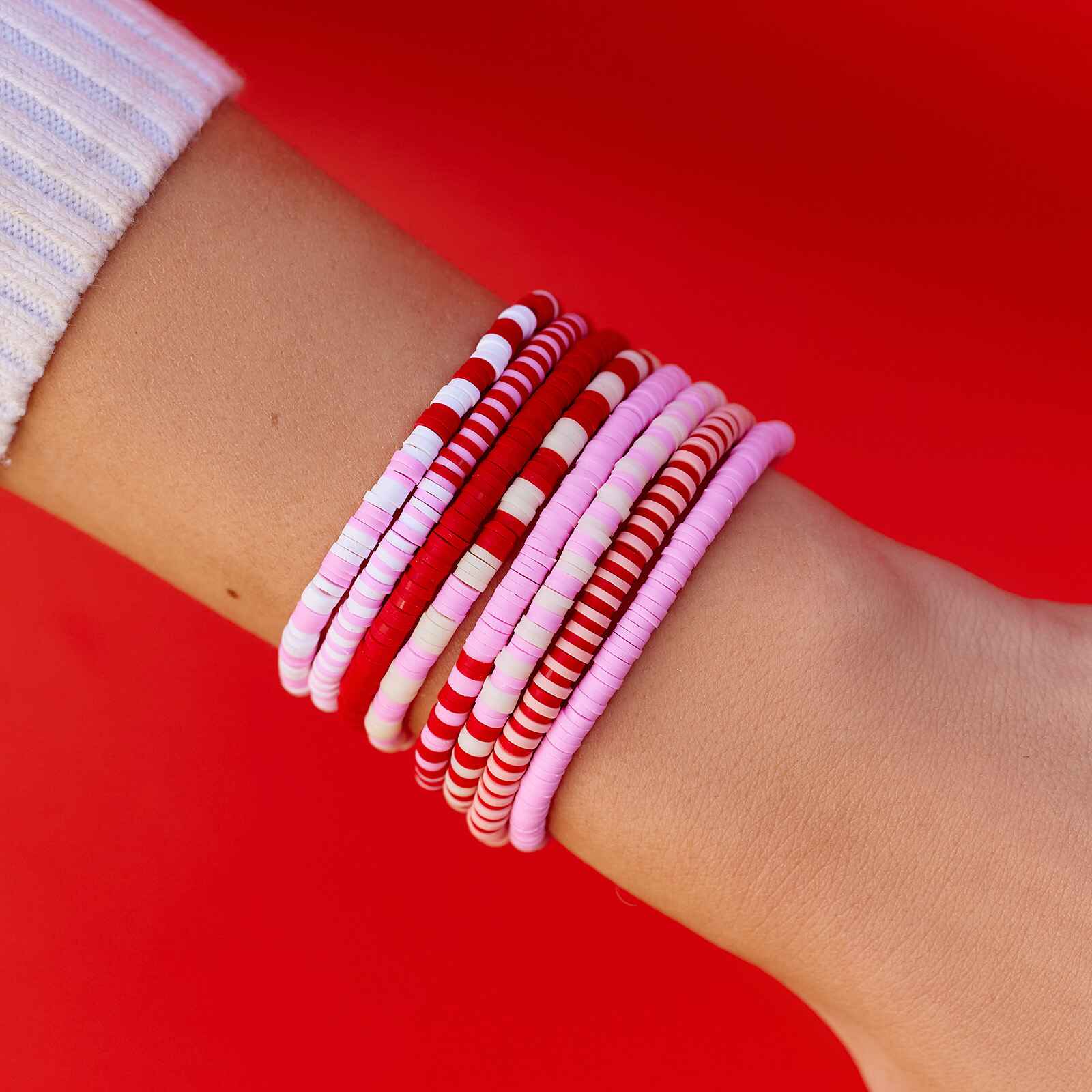 666-vacation-vibes-pink-moment-stretch-bracelet-set-of-8-4.jpg Vacation Vibes Pink Moment Stretch Bracelet Set of 8