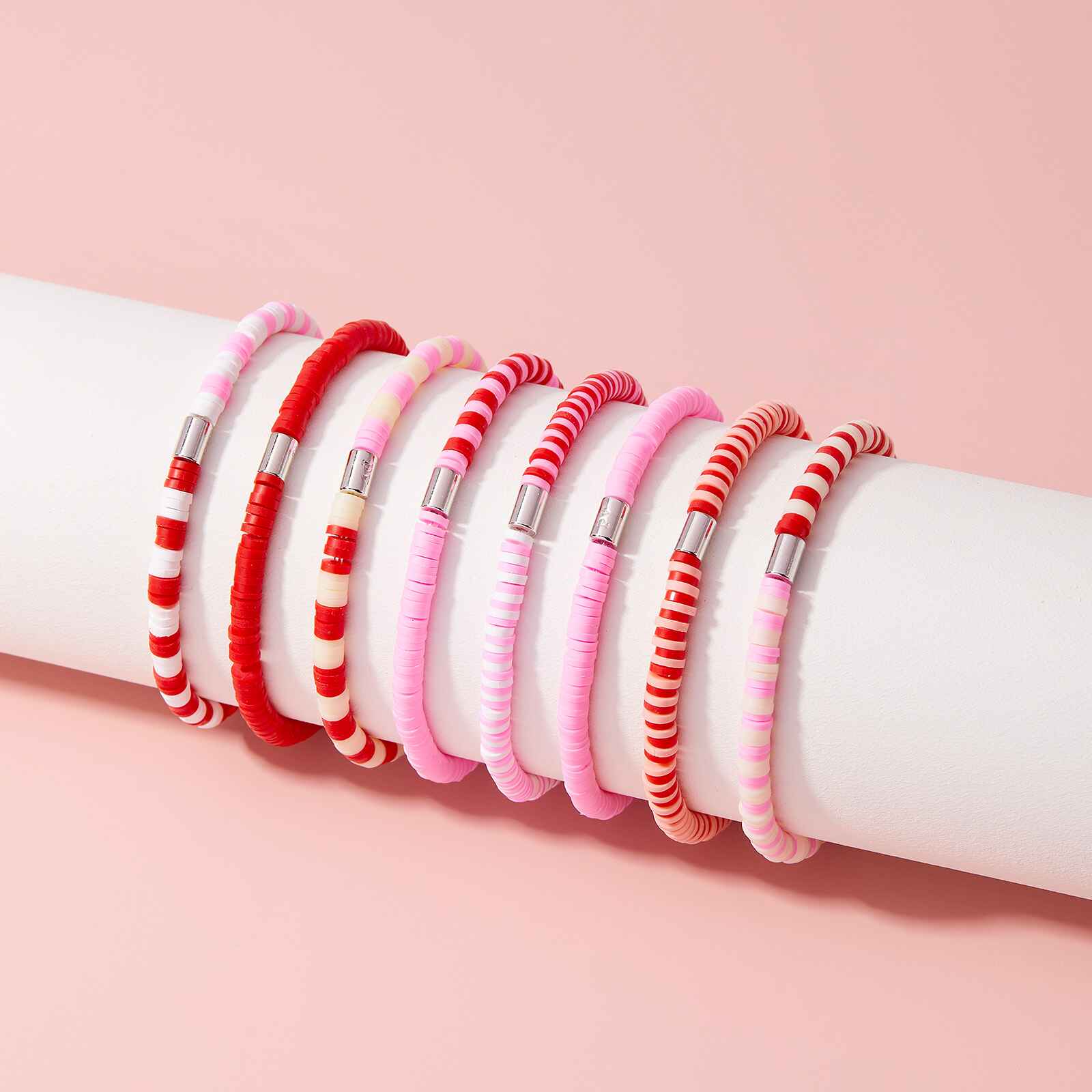666-vacation-vibes-pink-moment-stretch-bracelet-set-of-8-6.jpg Vacation Vibes Pink Moment Stretch Bracelet Set of 8