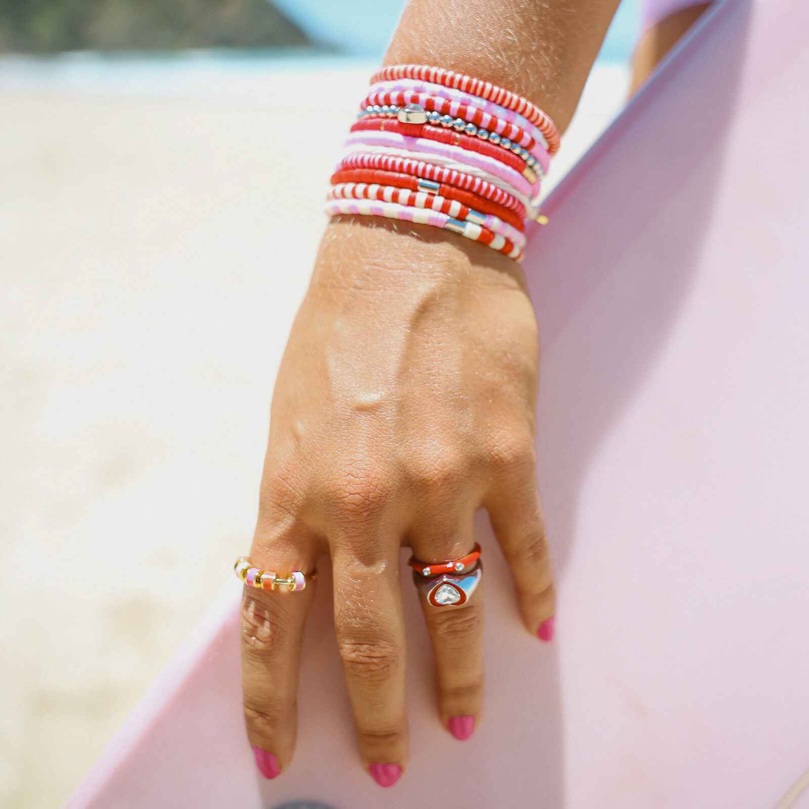 666-vacation-vibes-pink-moment-stretch-bracelet-set-of-8-8.jpg Vacation Vibes Pink Moment Stretch Bracelet Set of 8