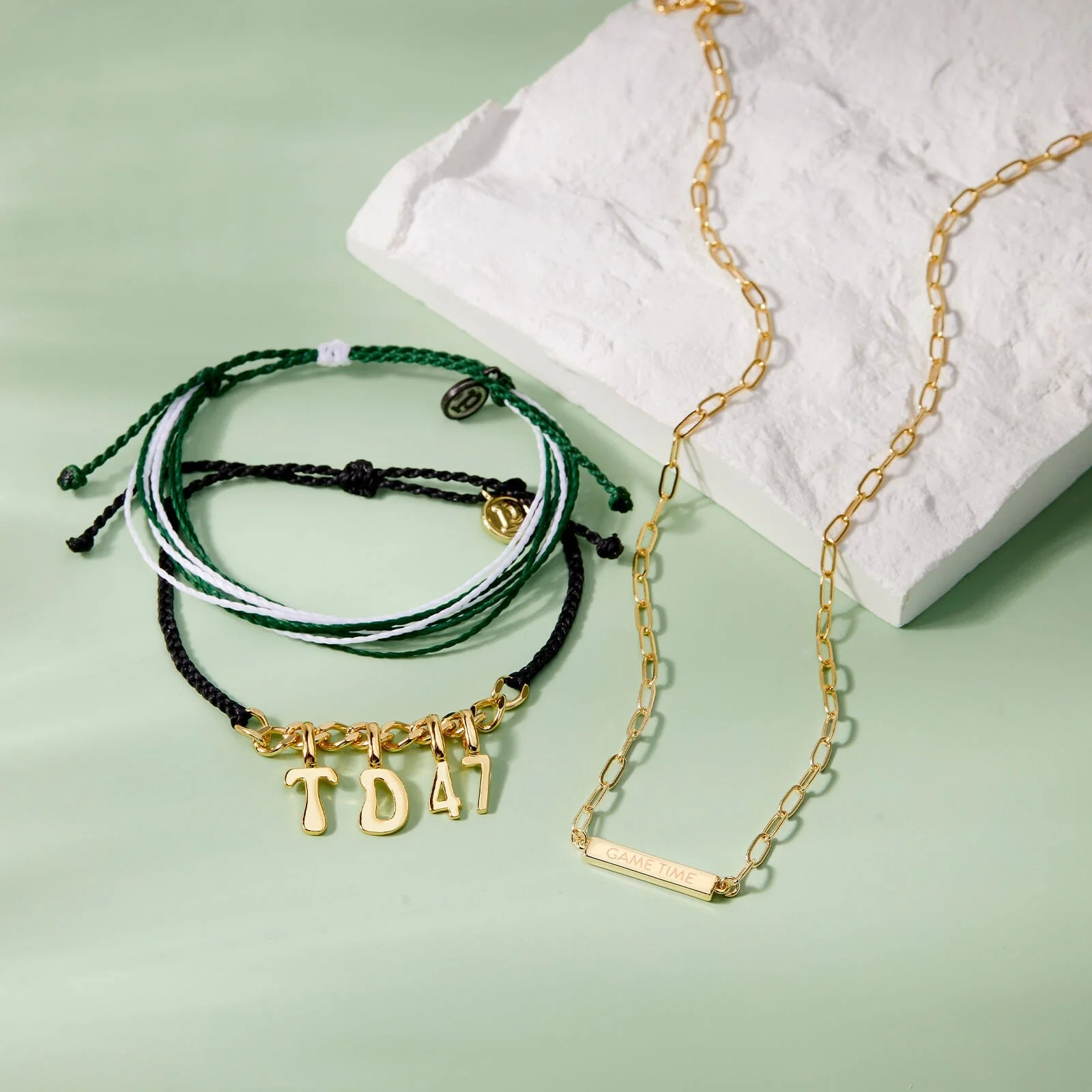 Green & White Bracelet