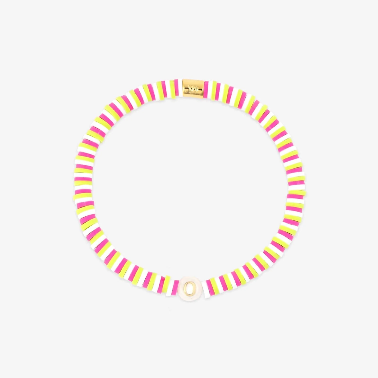 Raspberry Alphabet Stretch Bracelet